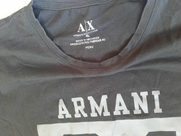 A/X Armani Exchange Black Short Sleeve Tee - Picture 5 of 8